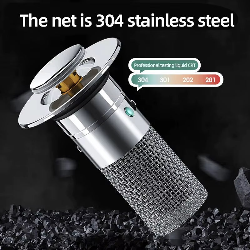 Bathroom Sink Stopper Hair Catcher, Pop-Up Sink Drain Strainer with Removable 304 Stainless Steel Strainer Basket Hair Catcher