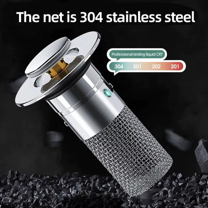 Bathroom Sink Stopper Hair Catcher, Pop-Up Sink Drain Strainer with Removable 304 Stainless Steel Strainer Basket Hair Catcher