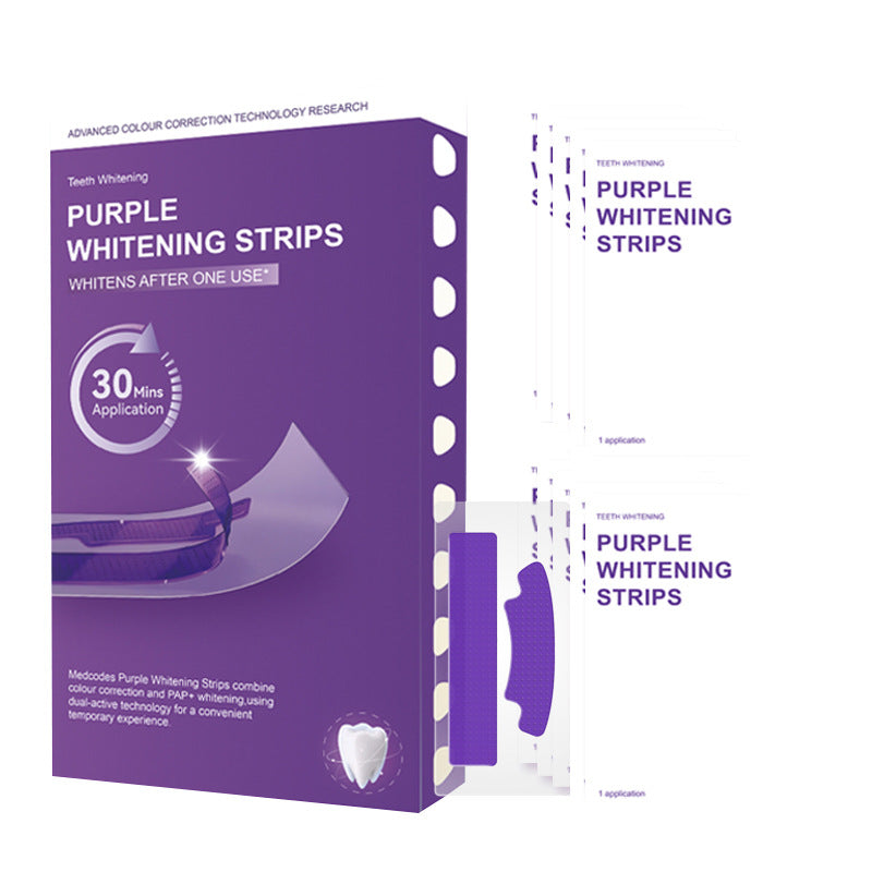 Purple Wet Tooth Whitening Strips