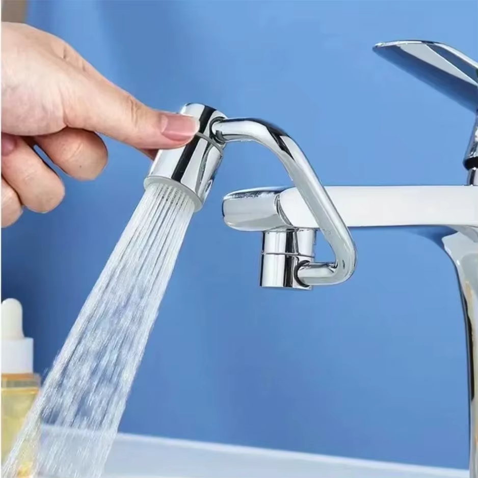 1Pc 1080° Swivel Stainless Steel Kitchen Faucet Extender Universal Splashproof Dual Mode Bathroom Sink Accessories with Adapter